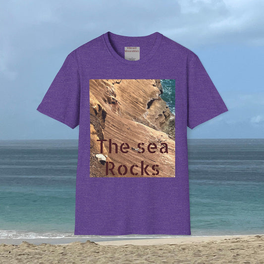 The Sea Rocks Nature Scene Unisex Soft Style T-Shirt