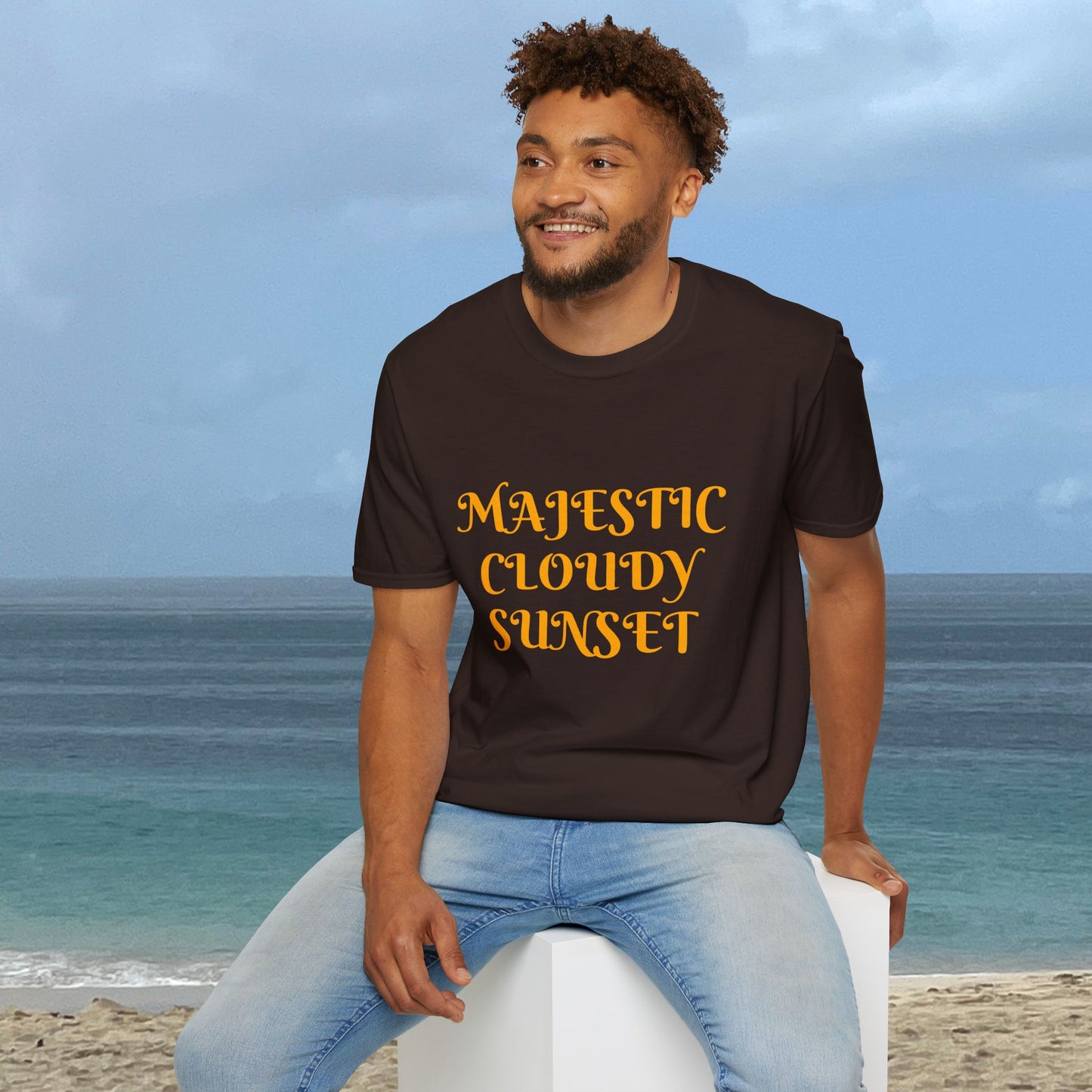 Majestic Cloudy Sunset -Unisex Nature Scenery T-Shirt