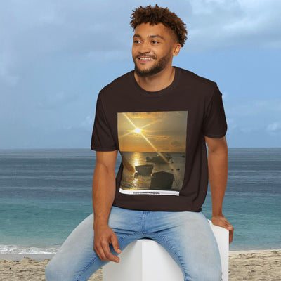 Golden Harbor Sunset T-Shirt | Original Caribbean Photography
