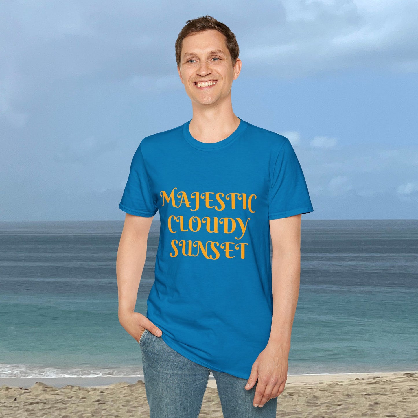 Majestic Cloudy Sunset -Unisex Nature Scenery T-Shirt