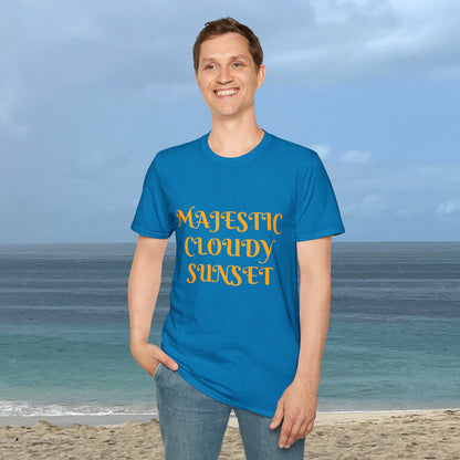 Majestic Cloudy Sunset -Unisex Nature Scenery T-Shirt