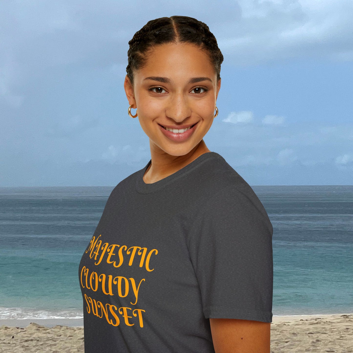 Majestic Cloudy Sunset -Unisex Nature Scenery T-Shirt