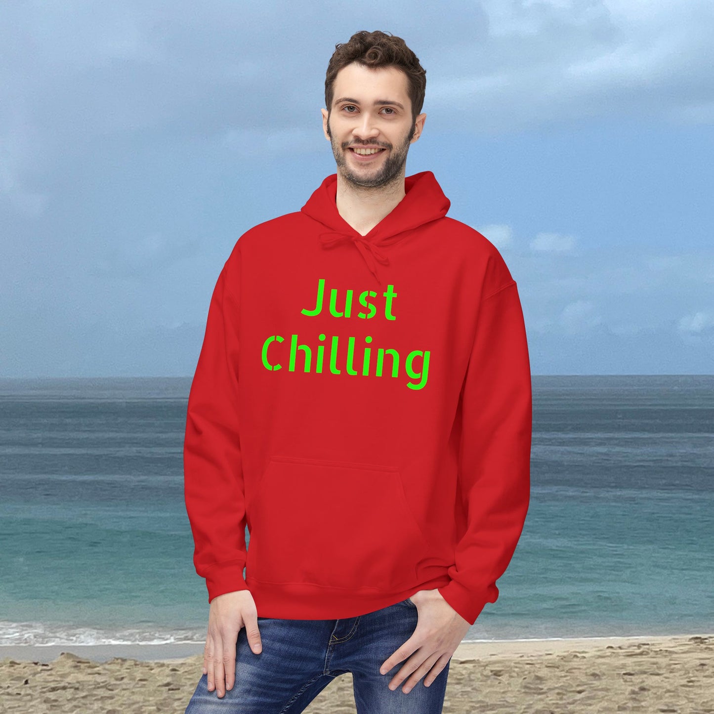 Just Chilling-Unisex Midweight Scenery Hoodie