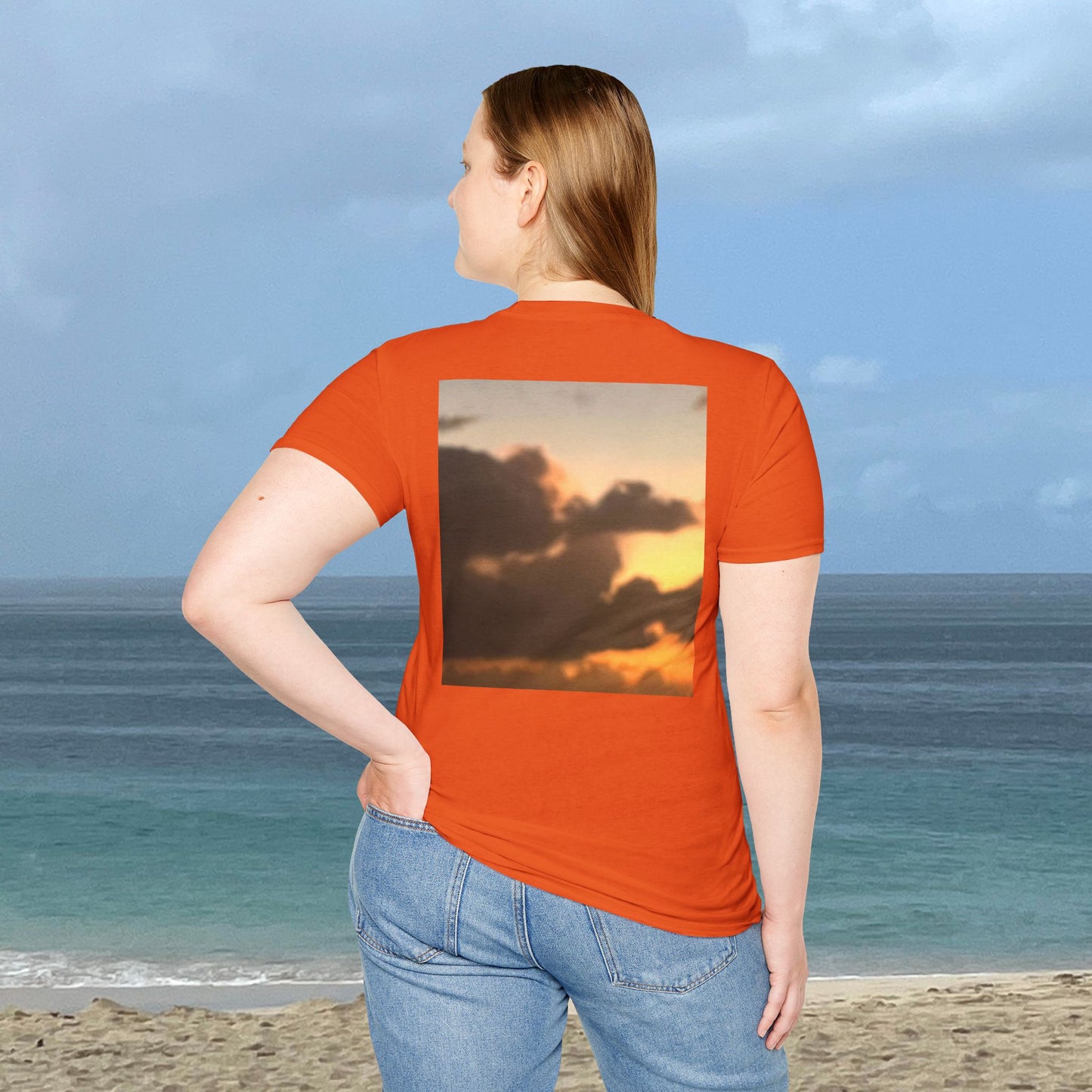 Majestic Cloudy Sunset -Unisex Nature Scenery T-Shirt