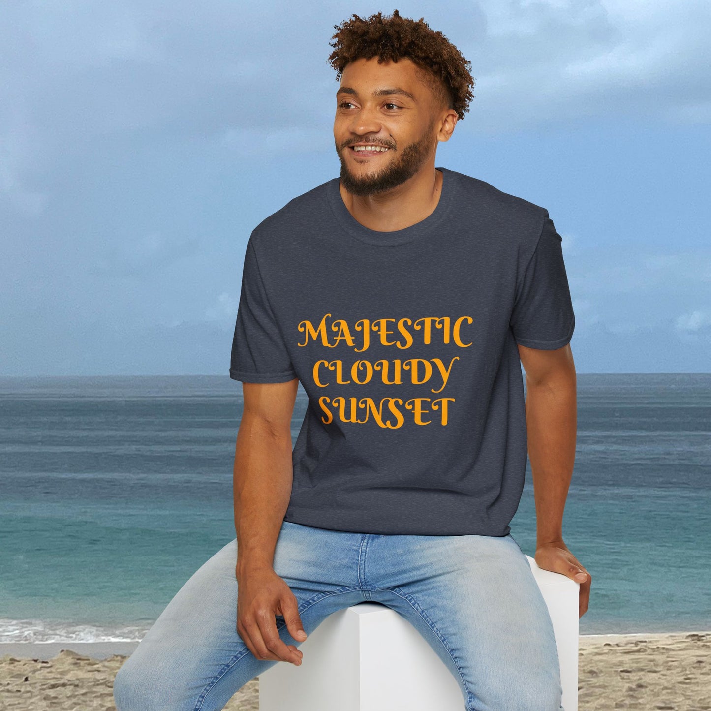 Majestic Cloudy Sunset -Unisex Nature Scenery T-Shirt