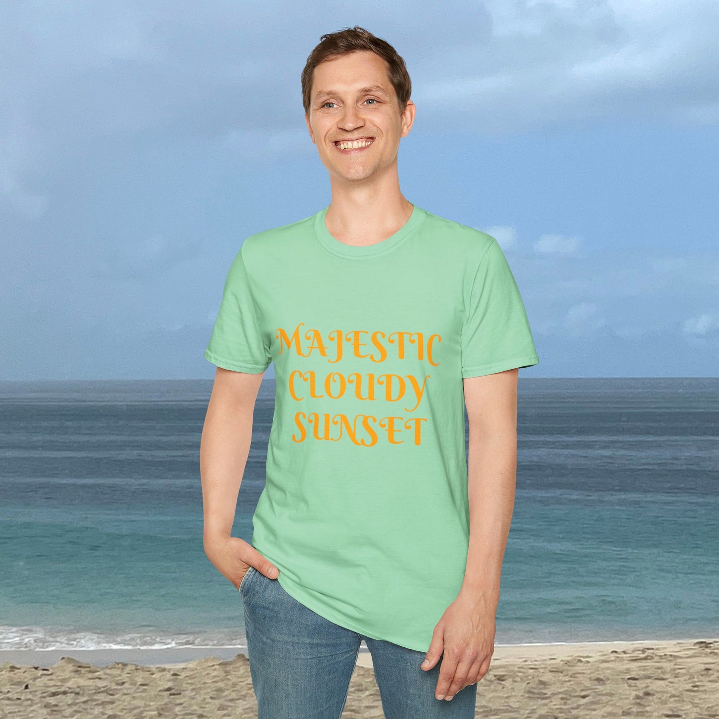 Majestic Cloudy Sunset -Unisex Nature Scenery T-Shirt