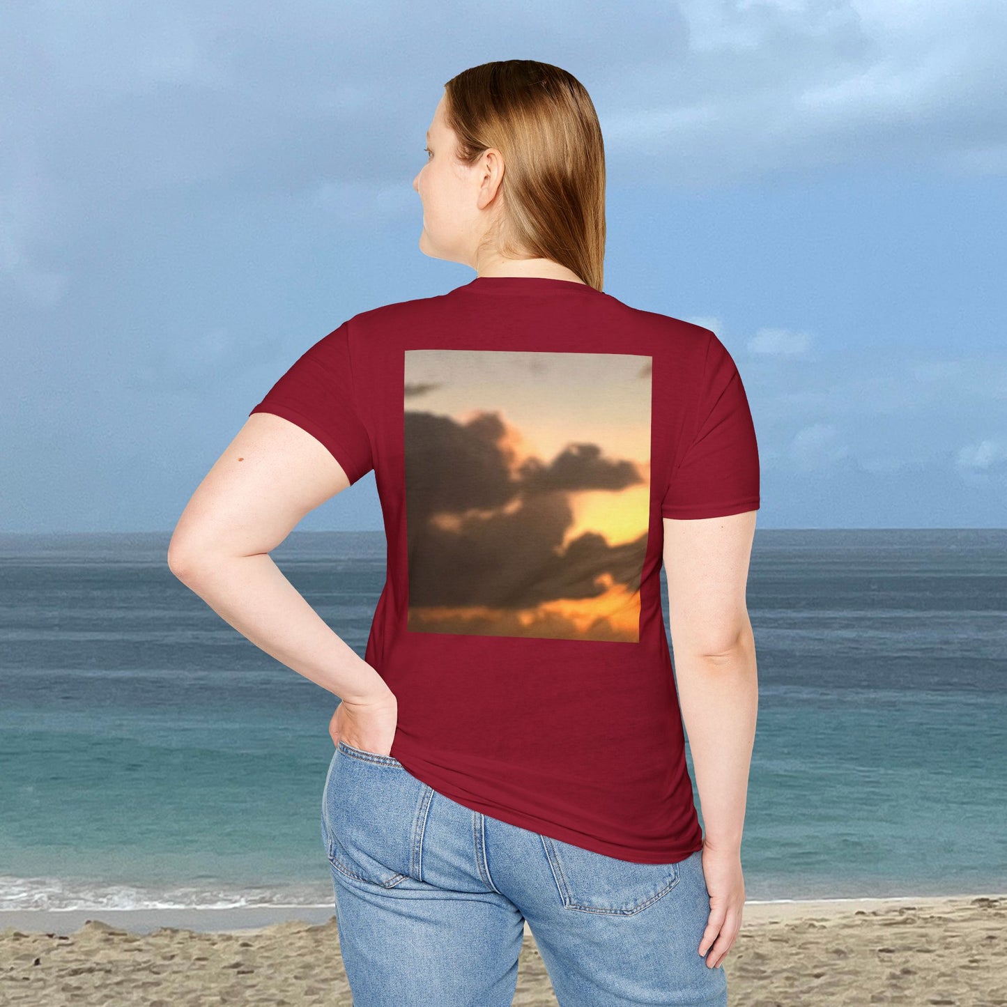 Majestic Cloudy Sunset -Unisex Nature Scenery T-Shirt