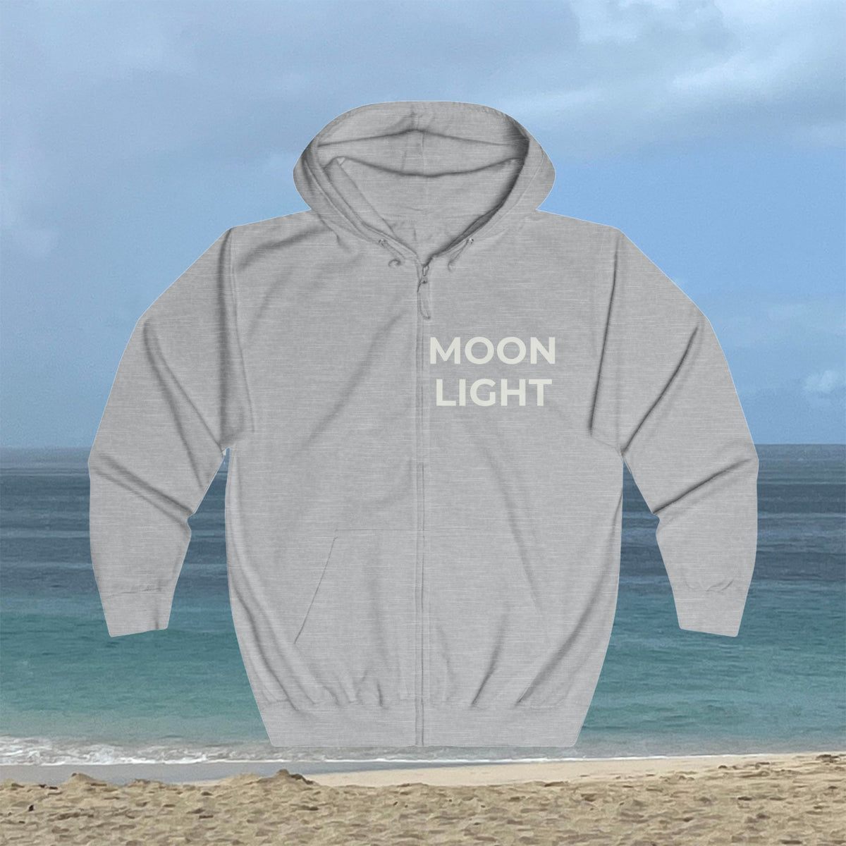 Moon Light Full Zip Hoodie | Original Caribbean Photography