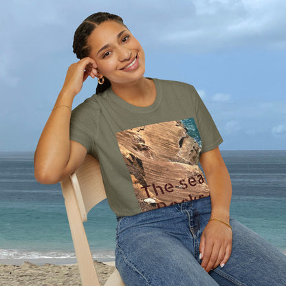 The Sea Rocks Nature Scene Unisex Soft Style T-Shirt