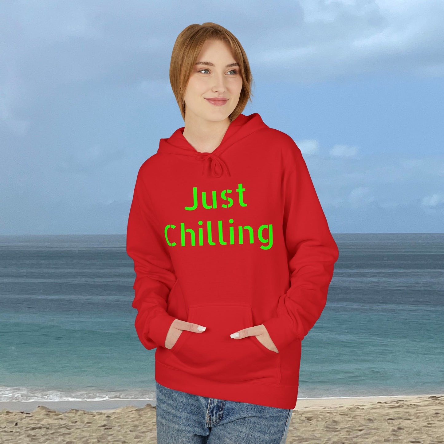 Just Chilling-Unisex Midweight Scenery Hoodie