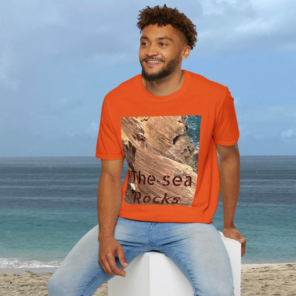 The Sea Rocks Nature Scene Unisex Soft Style T-Shirt