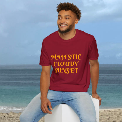 Majestic Cloudy Sunset -Unisex Nature Scenery T-Shirt