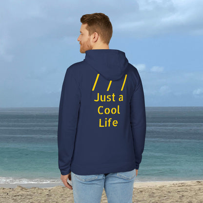 Just a Cool Life-Nature Print Fleece Hoodie