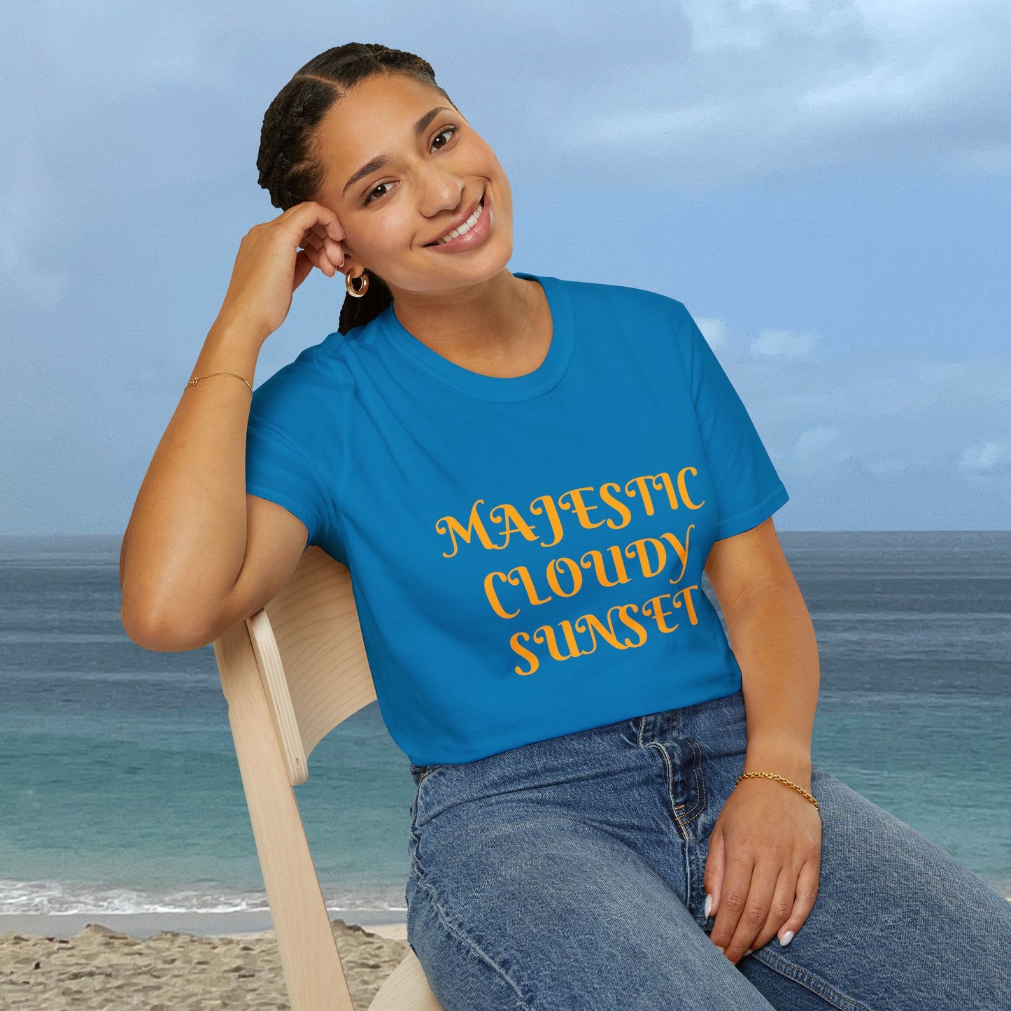 Majestic Cloudy Sunset -Unisex Nature Scenery T-Shirt