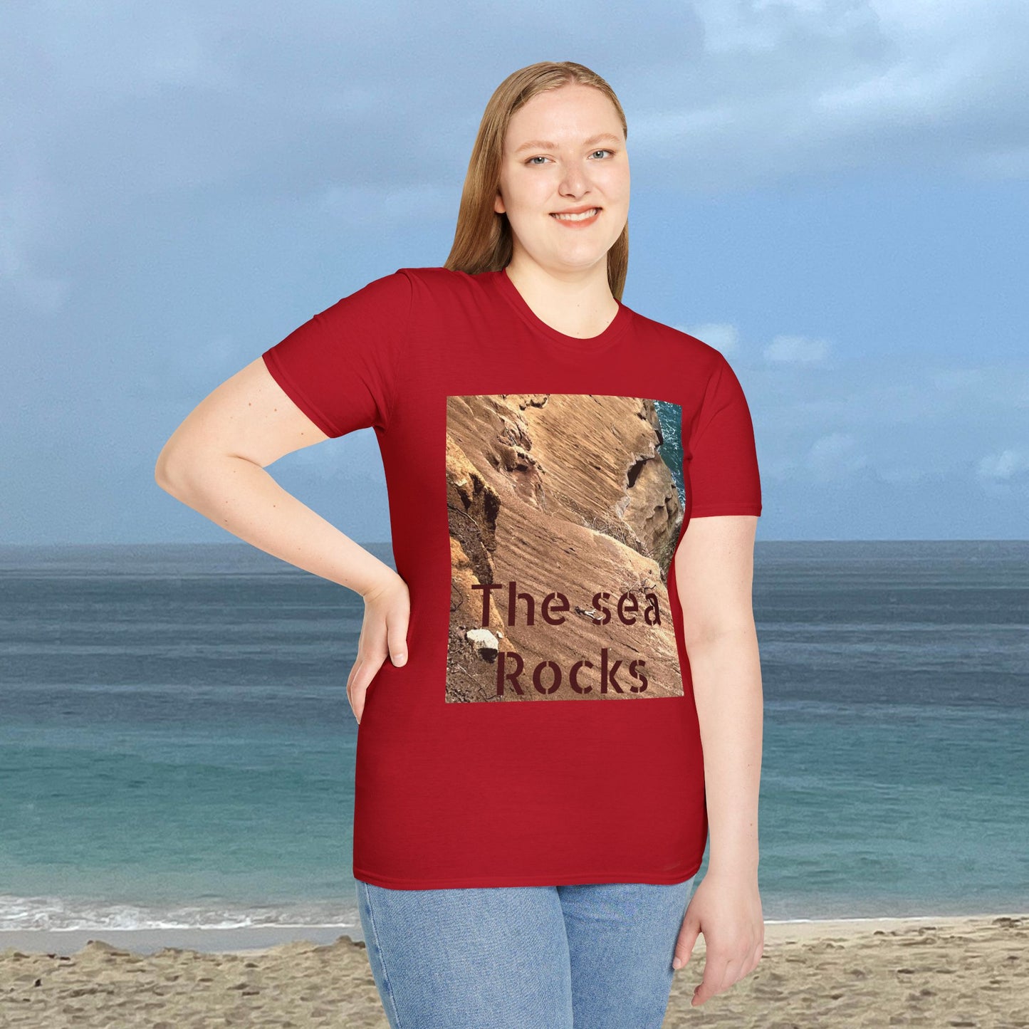 The Sea Rocks Nature Scene Unisex Soft Style T-Shirt