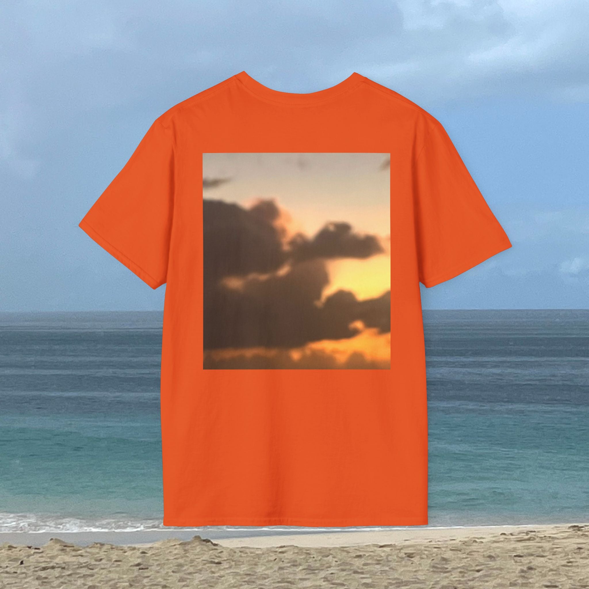 Unisex T-shirt cotton for casual outings with sunset vibes