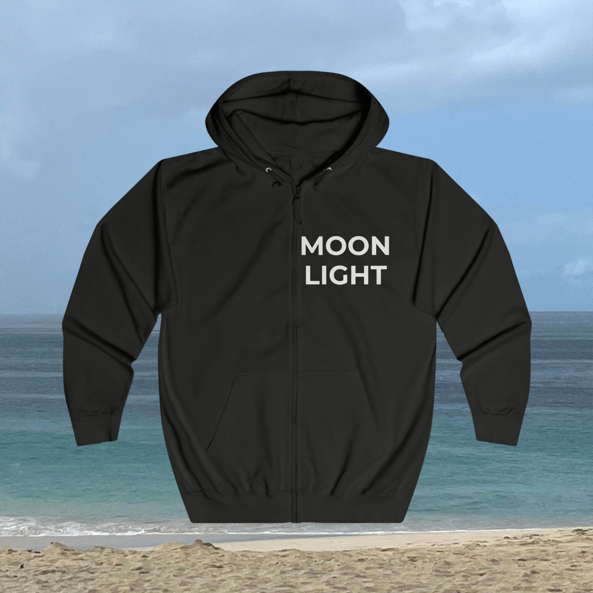 Moon Light Full Zip Hoodie | Original Caribbean Photography