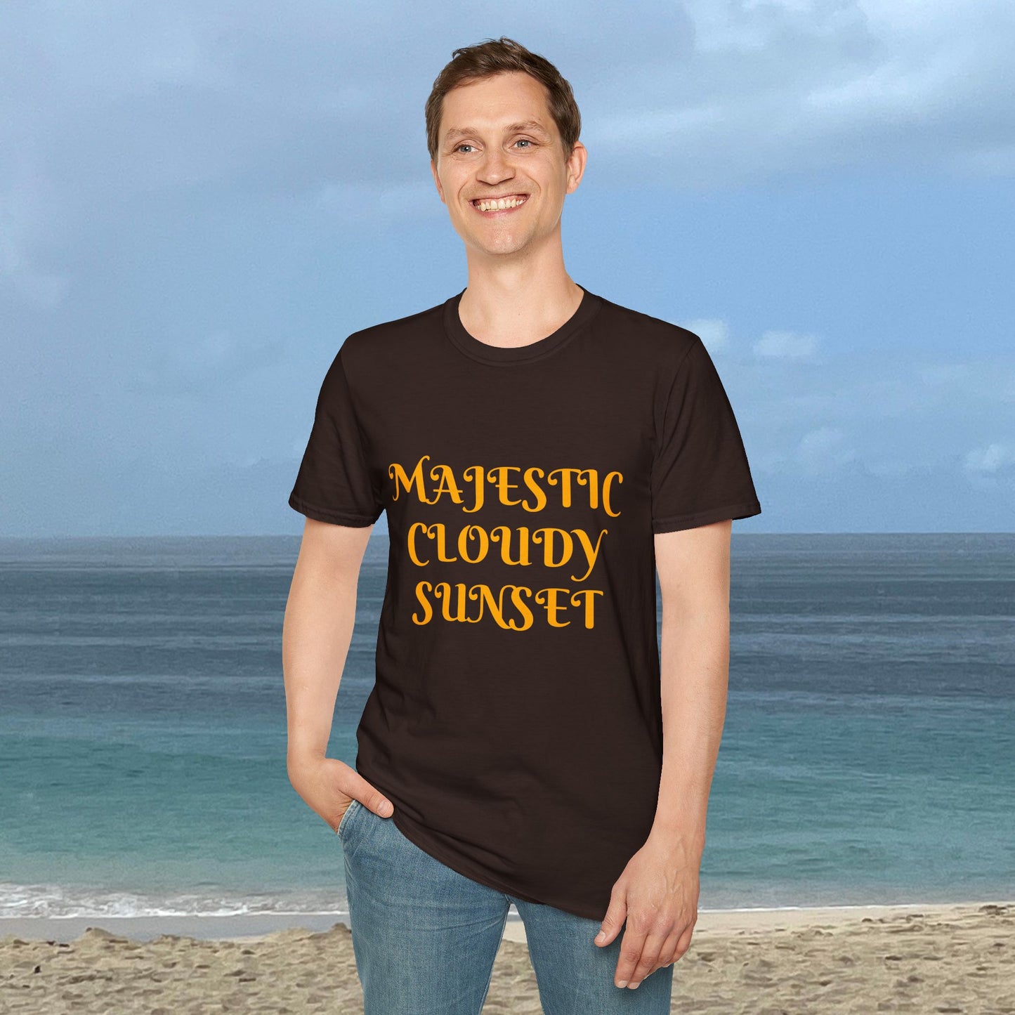 Majestic Cloudy Sunset -Unisex Nature Scenery T-Shirt