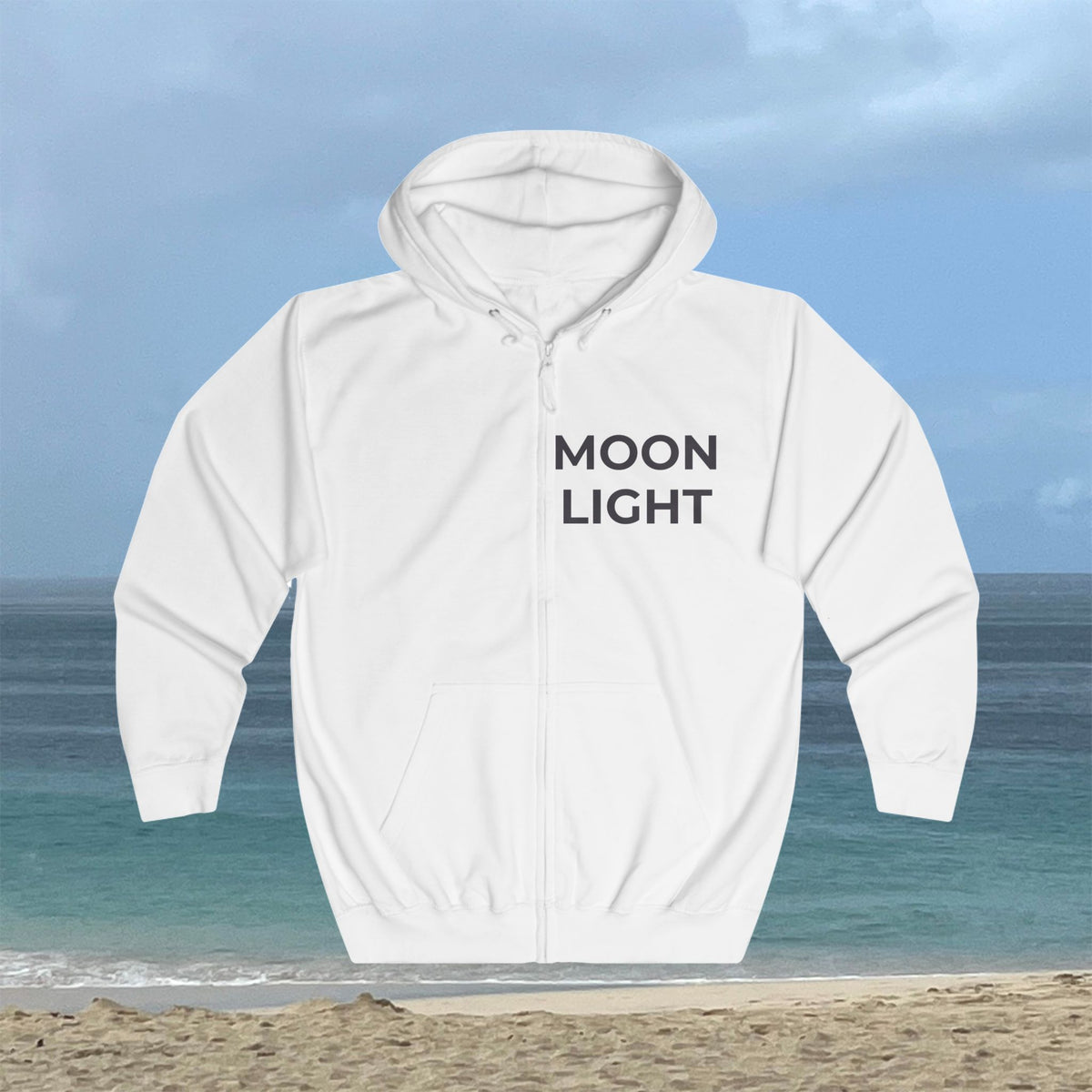 Moon Light Full Zip Hoodie | Original Caribbean Photography