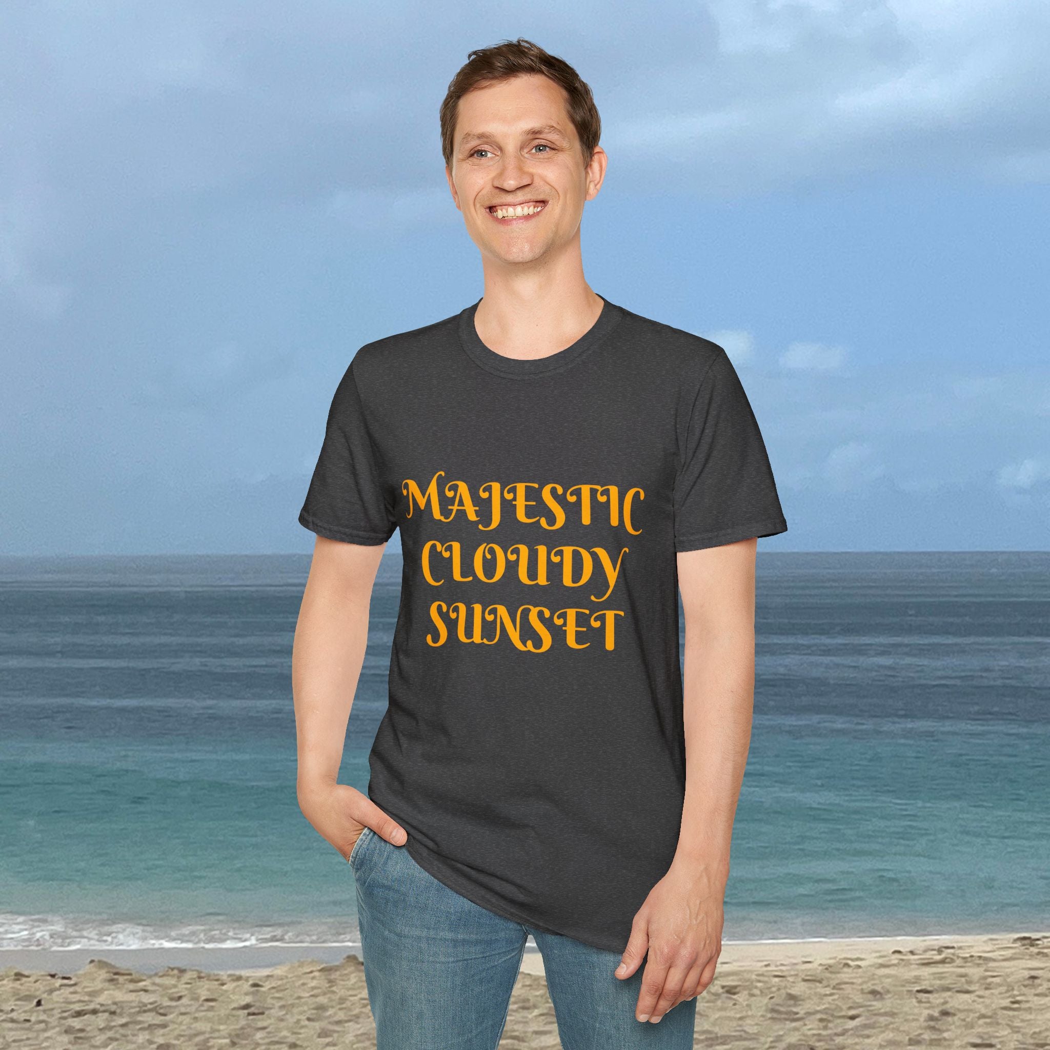 Unisex T-shirt cotton for casual outings with sunset vibes