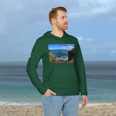 Just a Cool Life-Nature Print Fleece Hoodie