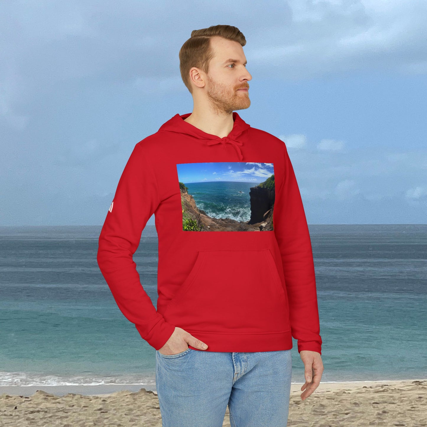 cozy fabric Unisex Red Hoodie  