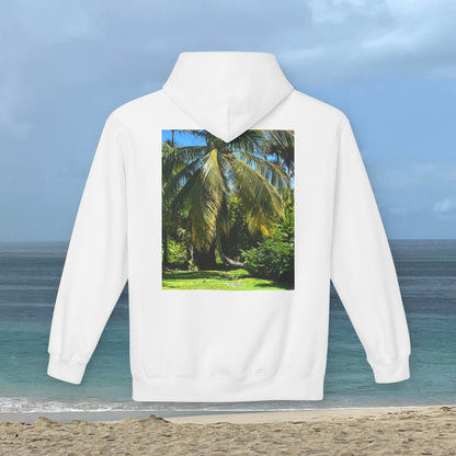 white fleece unisex hoodies 